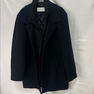 Calvin Klein Black Coat with Quilted Inner Panel